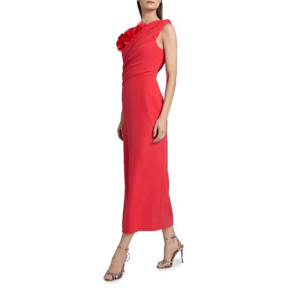 As It May Olivia Crepe One-Shoulder Midi-Dress Size US 16 $545 - Picture 4 of 11